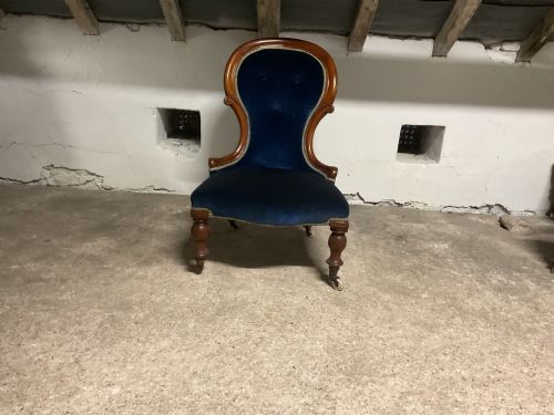 A Victorian Mahogany Bedroom/ Nursing Chair.