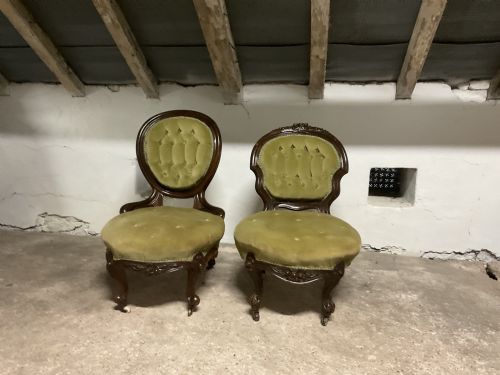 Two Victorian Mahogany Bedroom/ Nursing Chairs