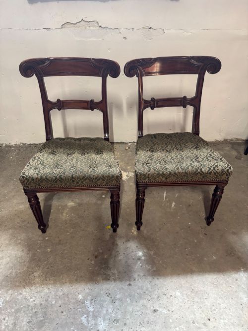 A Pair of William 1v Mahogany Chairs