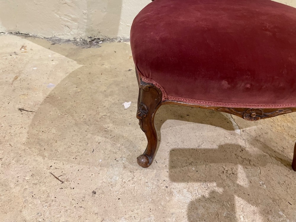 Victorian Mahogany Nursing Chair View III
