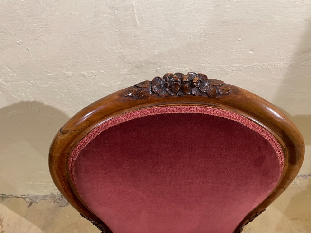 Victorian Mahogany Nursing Chair View IV
