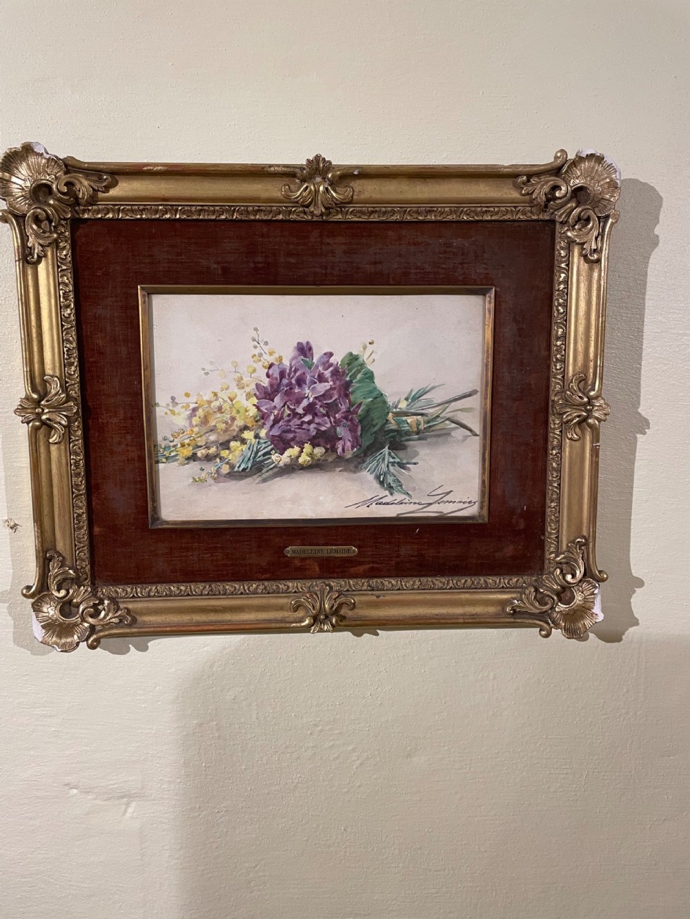 Late 19thc water colour by Madeleine Lemaire