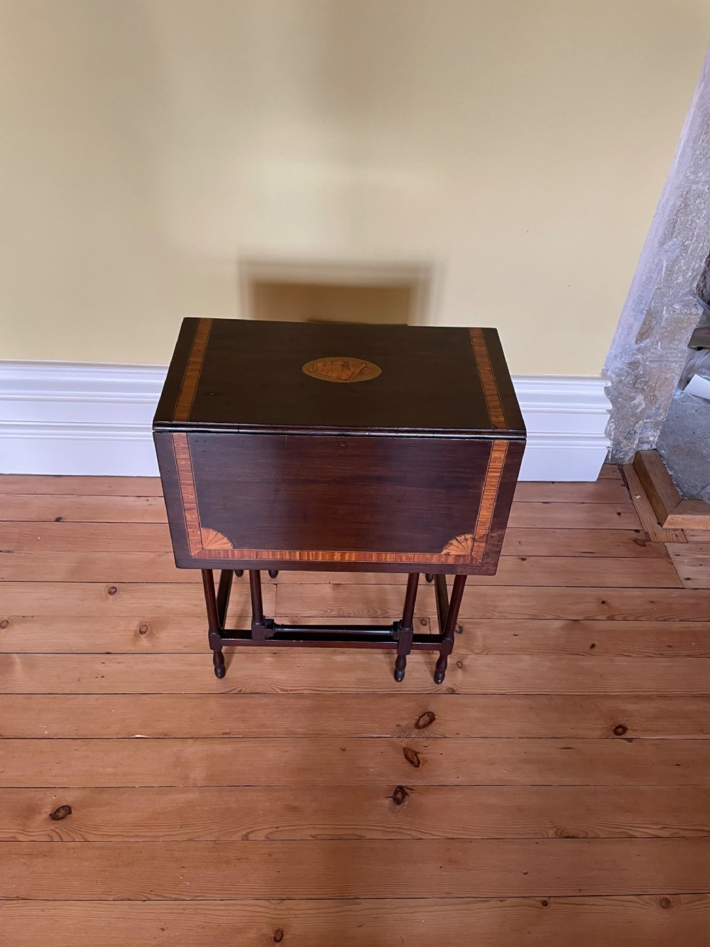 Small Late Victorian Inlaid Pembroke Table