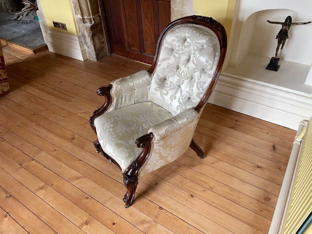 Victorian Mahogany Armchair View V