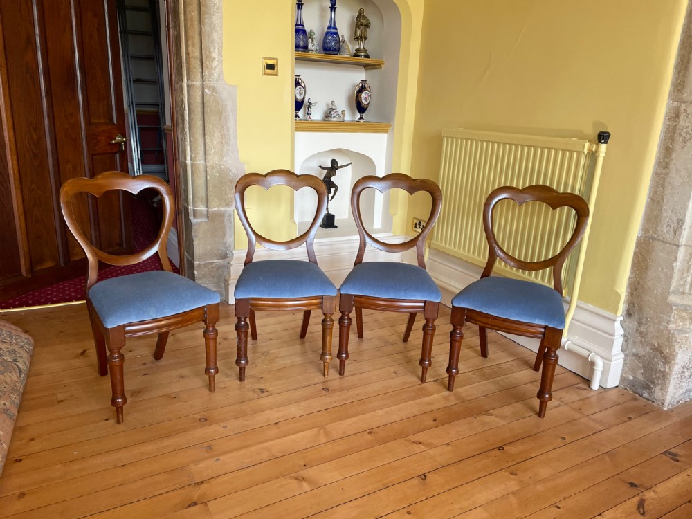 Set of Four Victorian Mahogany Balloon Back Dining Chairs View II