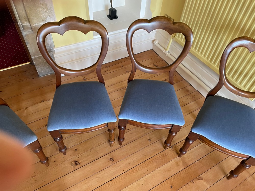 Set of Four Victorian Mahogany Balloon Back Dining Chairs View III