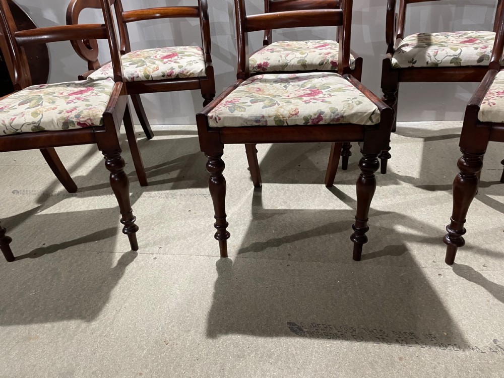 A set of six early Victorian Mahogany dining chairs View III