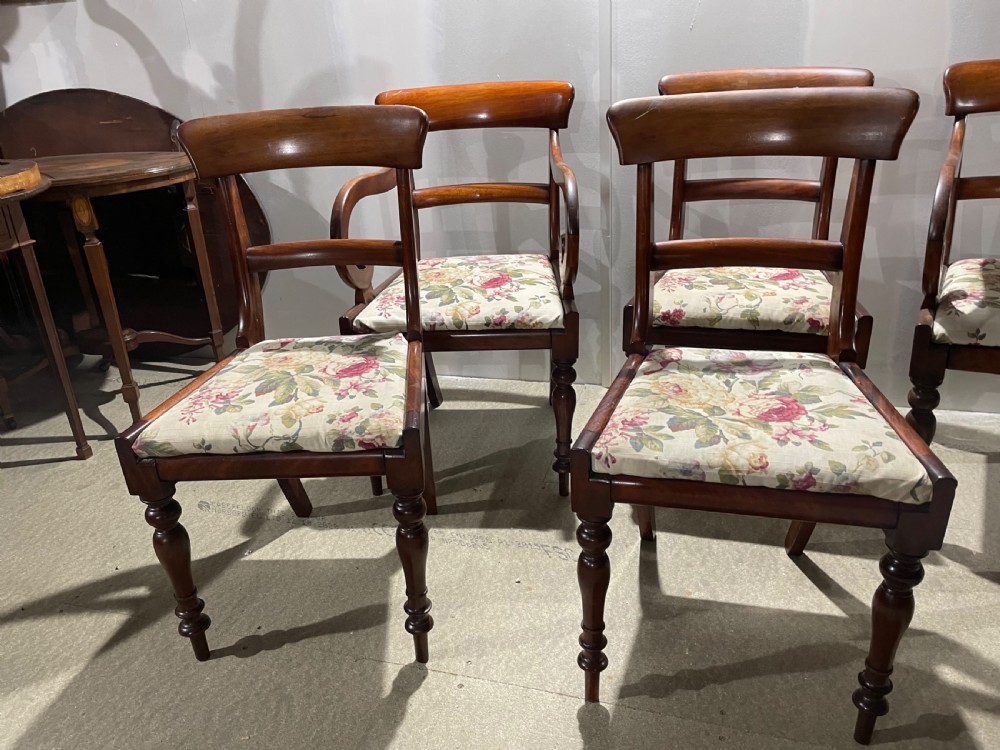 A set of six early Victorian Mahogany dining chairs View IV