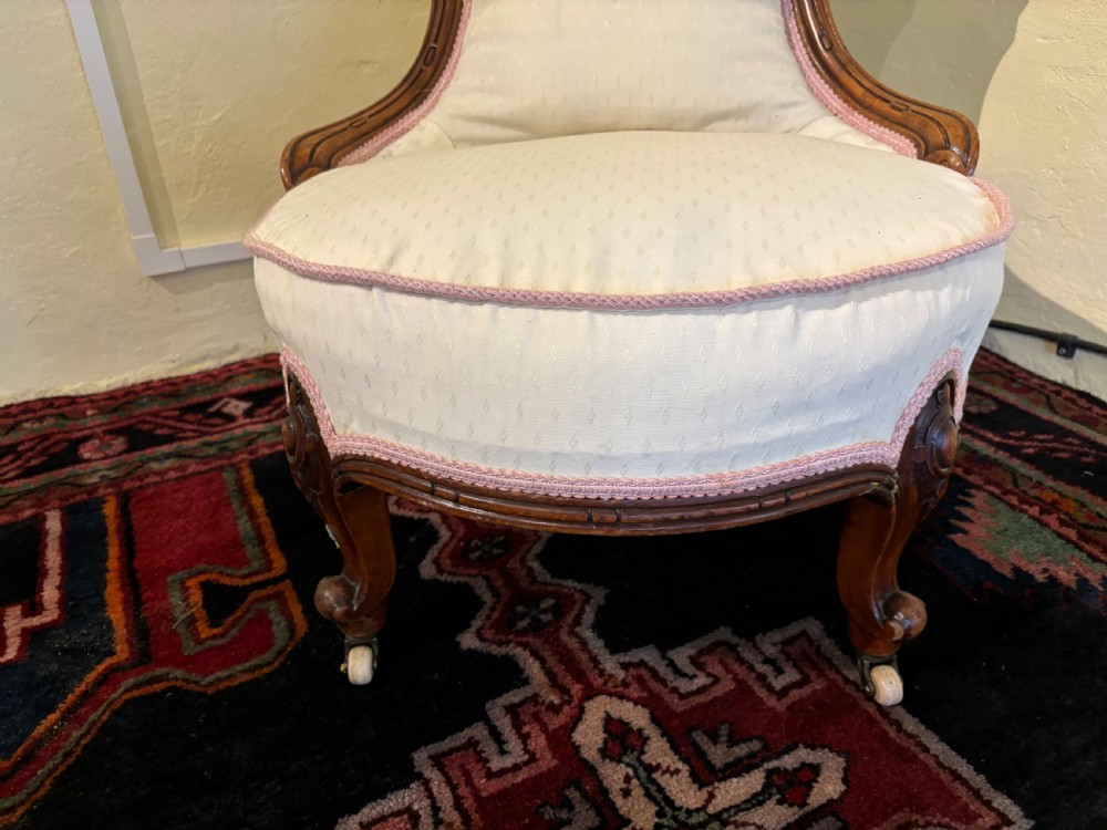 Victorian Mahogany Ladies Chair View IV