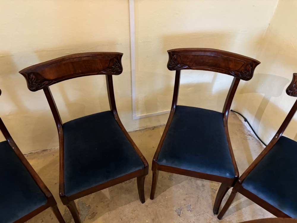 A set of six Regency mahogany dining chairs View V