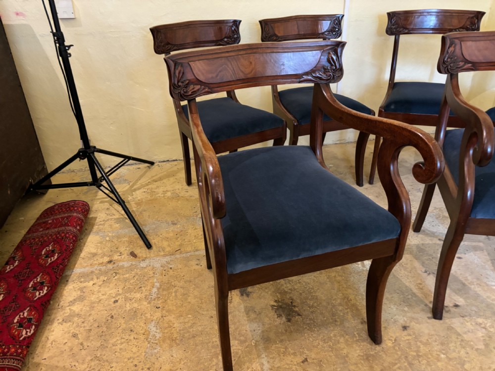 A set of six Regency mahogany dining chairs View VI
