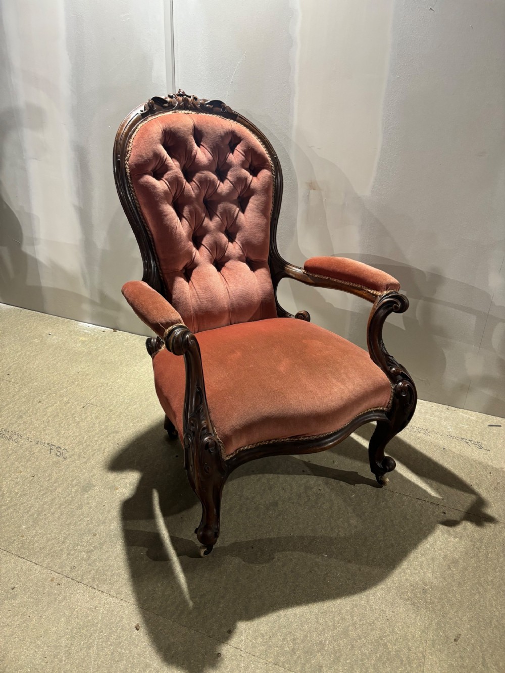 A Victorian Gentleman’s mahogany armchair 