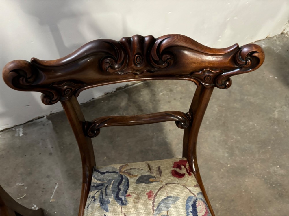 A set of four William1V rosewood dining chairs View II