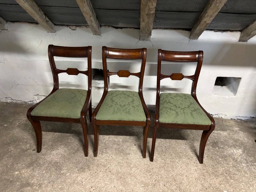 Set of Three Regency Mahogany Chairs