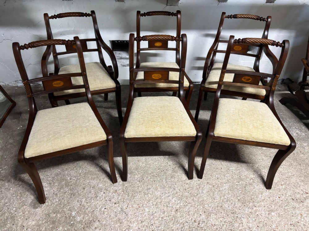 Set of Six Regency Mahogany Dining Chairs View VI