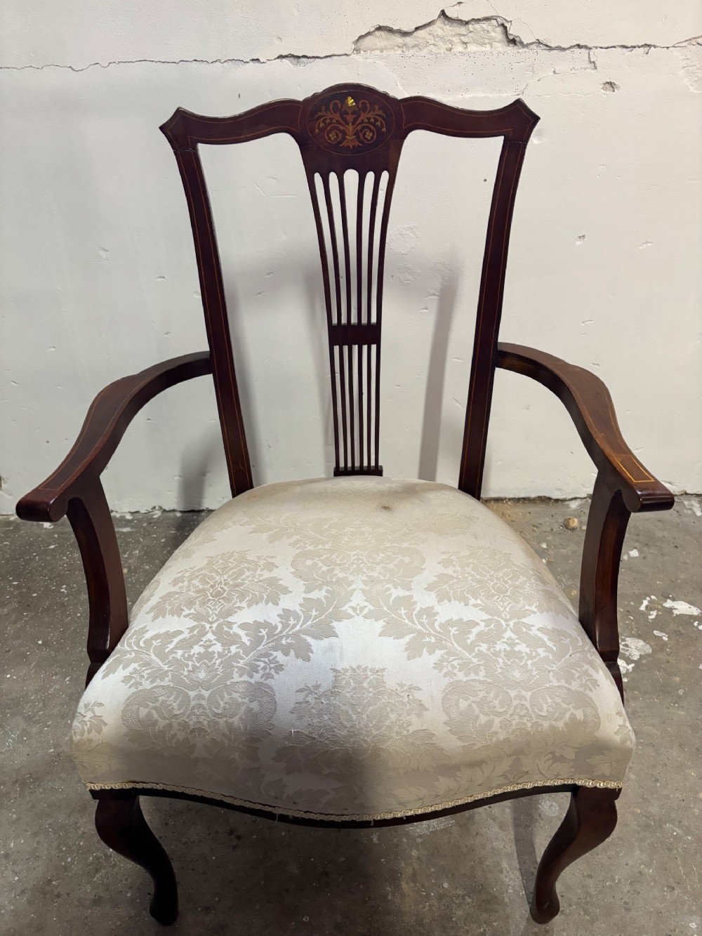 Edwardian mahogany and inlaid Armchair
