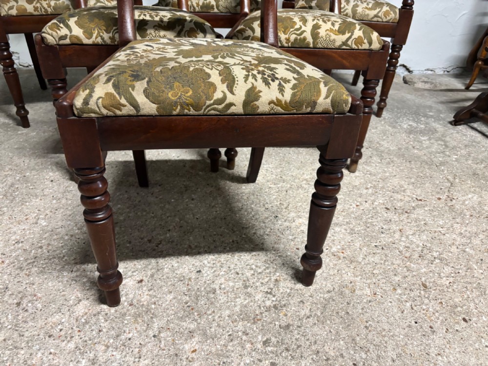 A set of six William 1V mahogany dining chairs View III