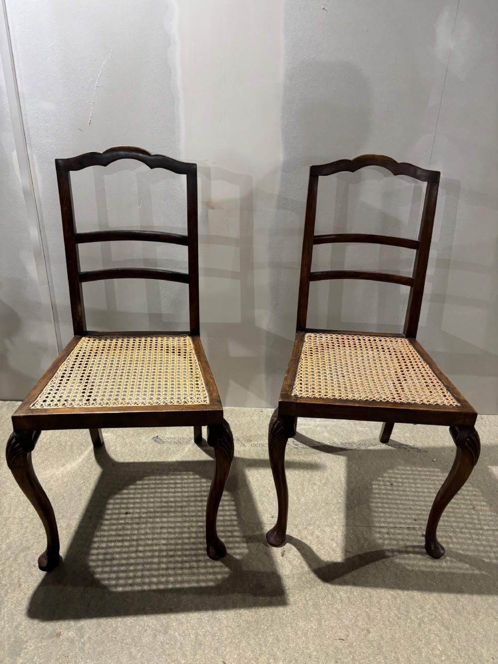 A pair of Edwardian Mahogany Bedroom Chairs