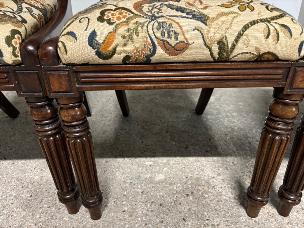 A set of four William 1V mahogany dining chairs View IV