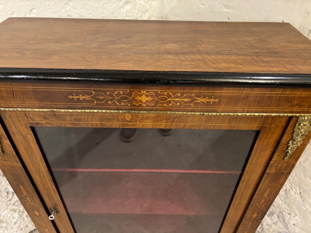 Victorian Walnut and inlaid Pier Cabinet View II