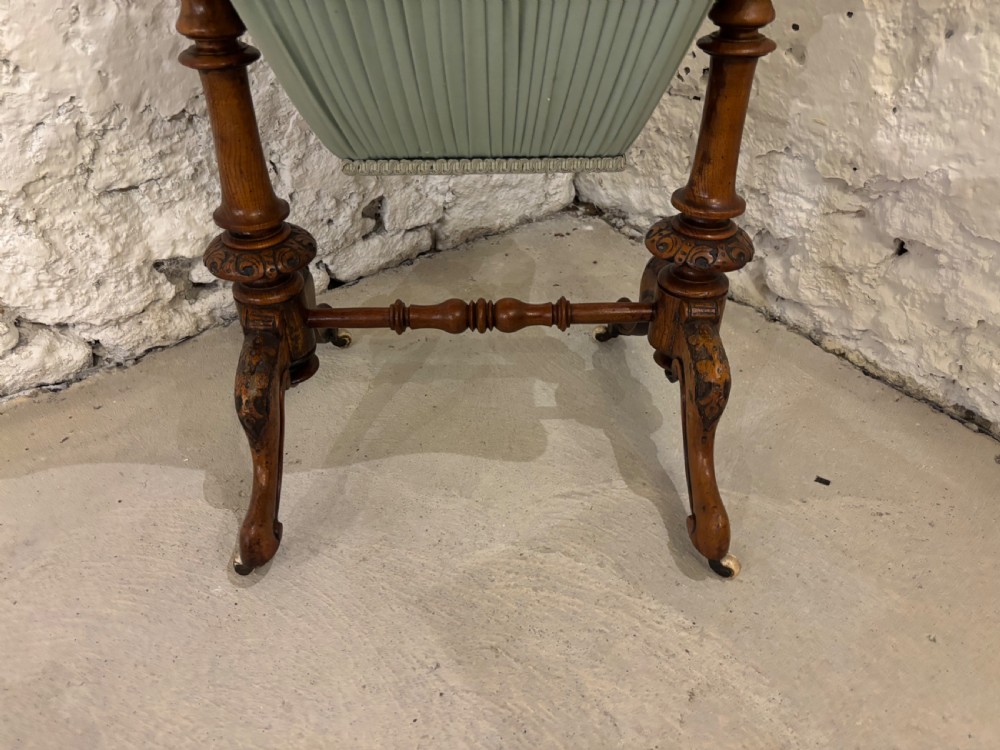 A Victorian Walnut Sewing Table View VI