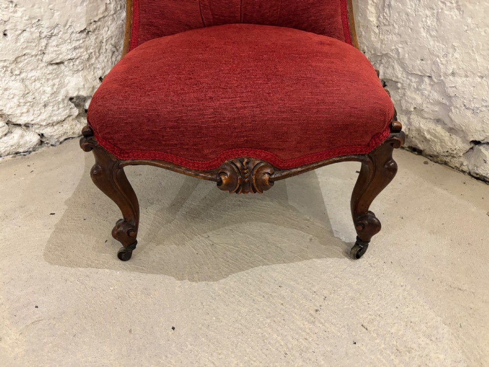 Victorian Walnut framed Ladies Chair View VI