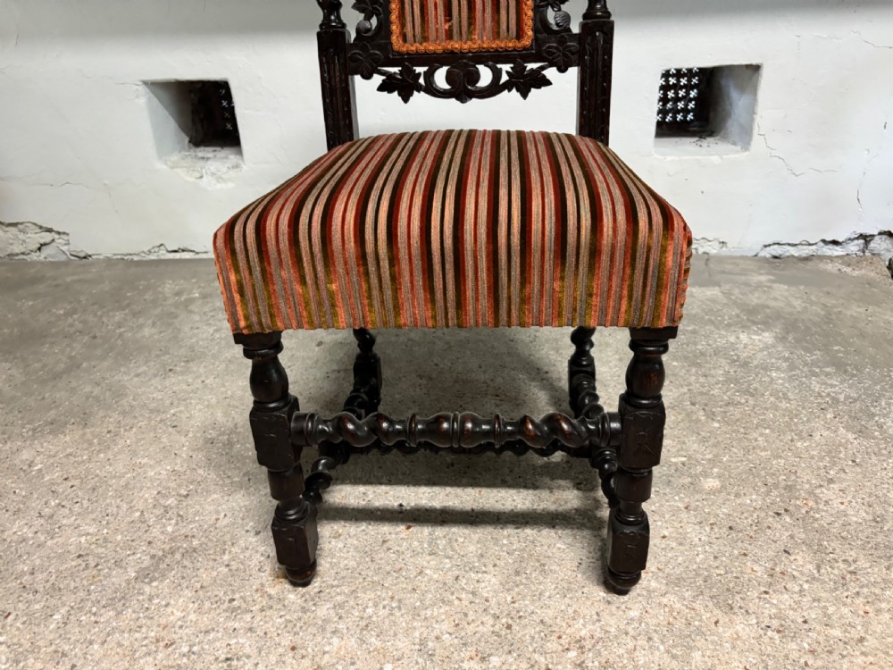 A Victorian Ebonised Oak Hall Chair View II
