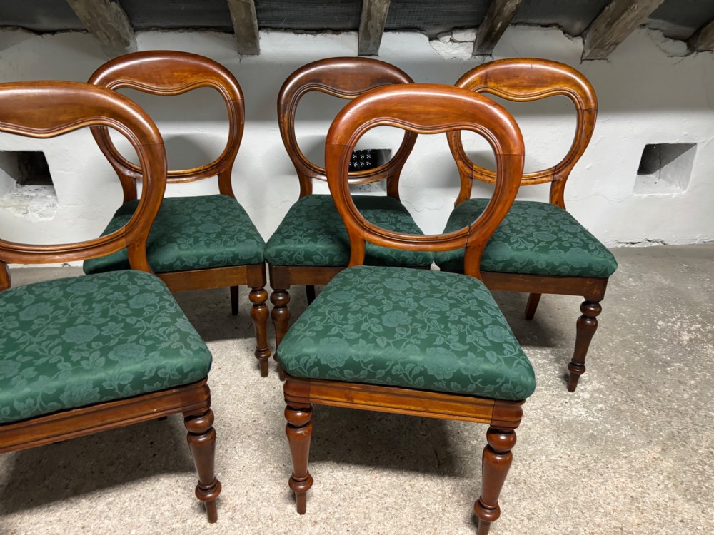 A Set of Six Victorian Mahogany Balloon Back Dining Chairs View IV