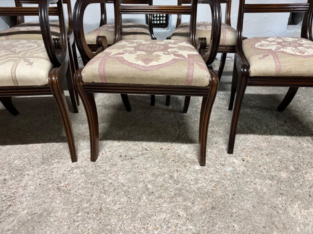 A set of Eight Regency Mahogany dining chairs View VI