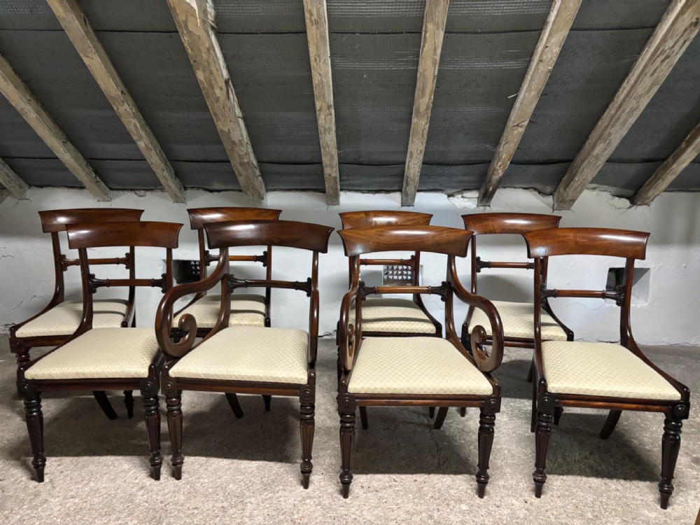 A set of Eight Regency Mahogany Dining Chairs View IV