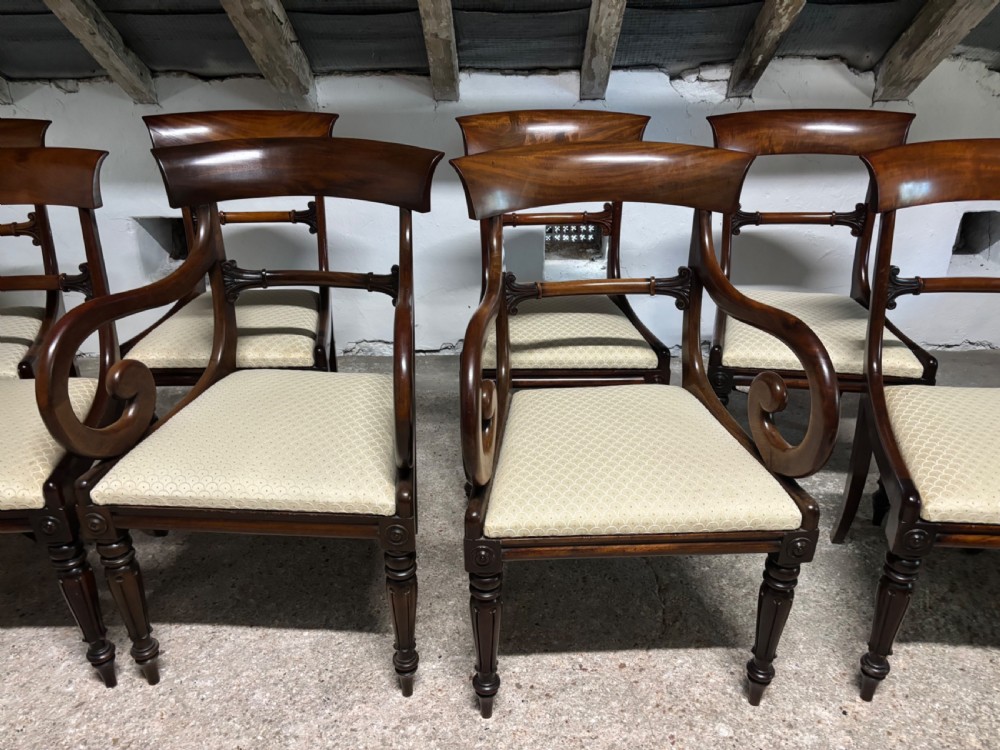 A set of Eight Regency Mahogany Dining Chairs View V