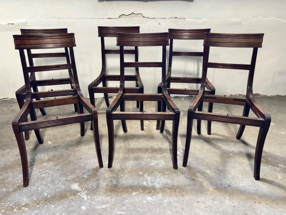 A set of Six Regency Mahogany Dining Chairs