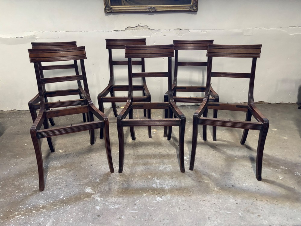 A set of Six Regency Mahogany Dining Chairs View III