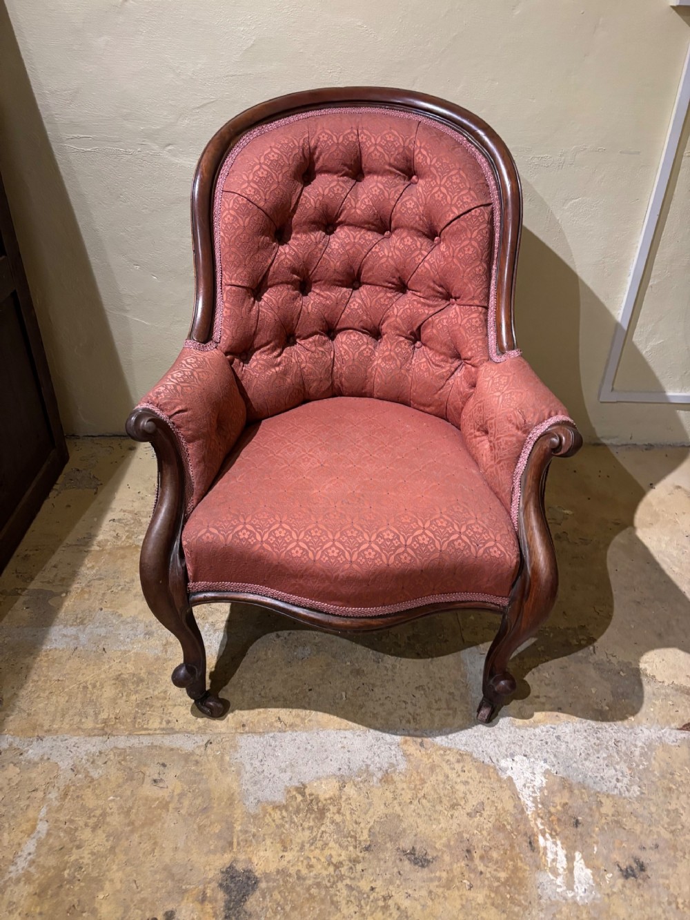  A Victorian Mahogany Armchair