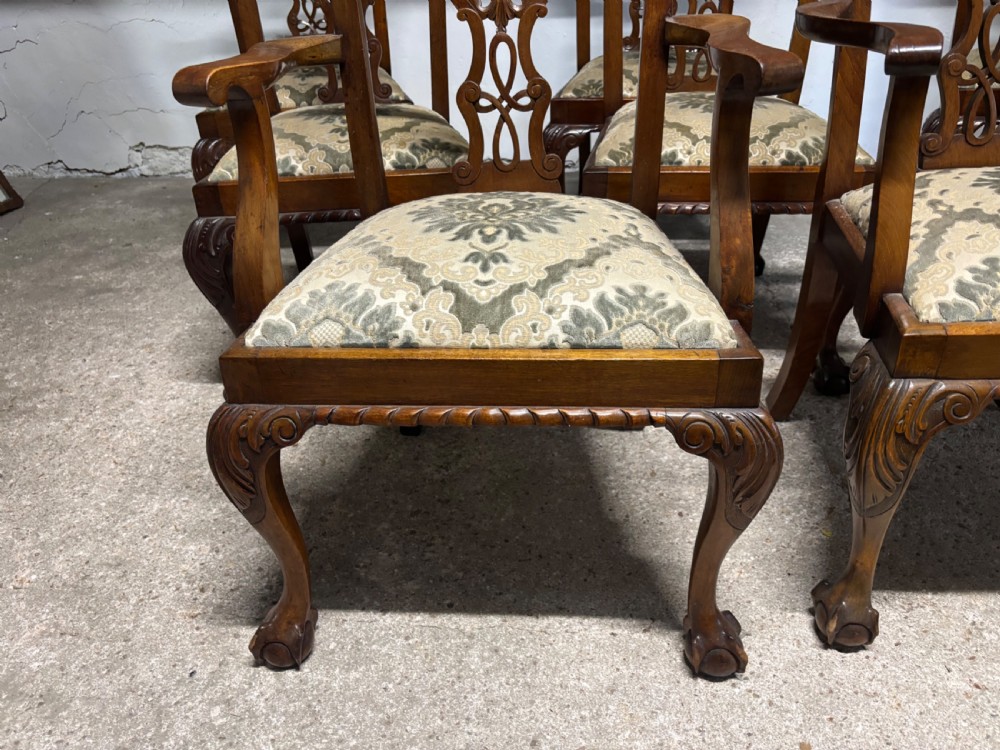 A Set of Eight Chippendale style Mahogany Dining chairs View III