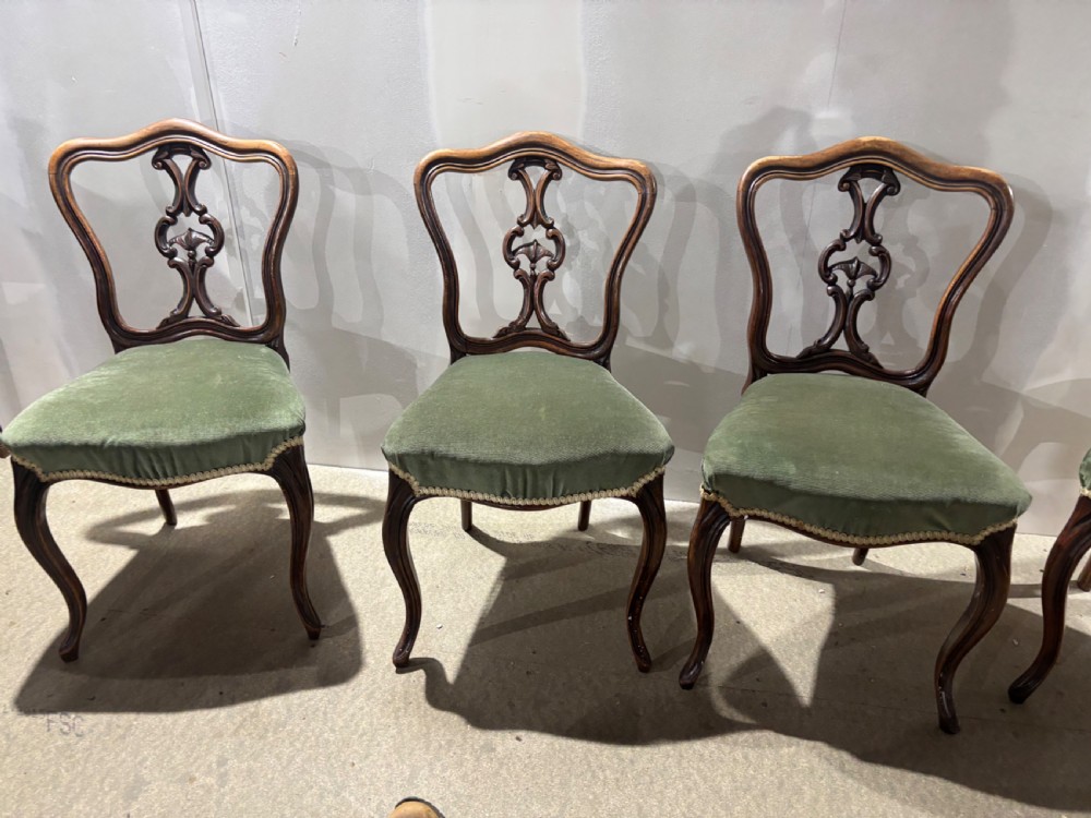 A Set of Four Victorian Walnut Dining Chairs View IV