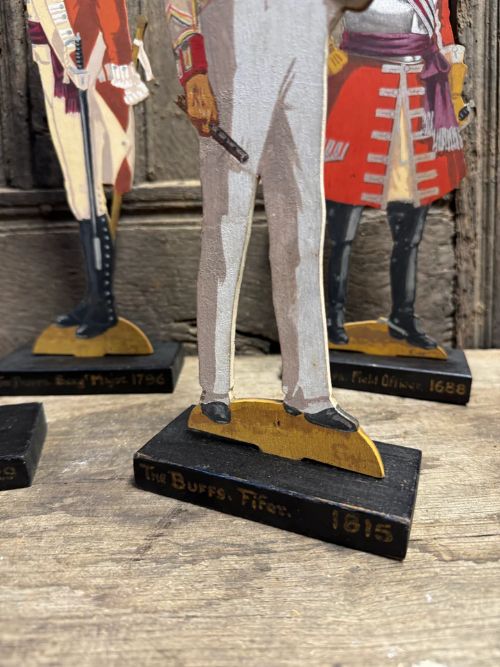 fig 3. A group of wooden painted soldiers from The Buffs by Lt E.V Howell c. 1929