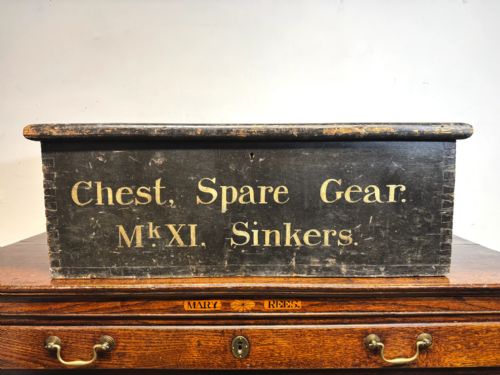 A 19TH CENTURY MARITIME PAINTED PINE CHEST - ADDITIONAL PHOTO 4