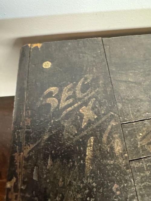 A 19TH CENTURY MARITIME PAINTED PINE CHEST - ADDITIONAL PHOTO 7