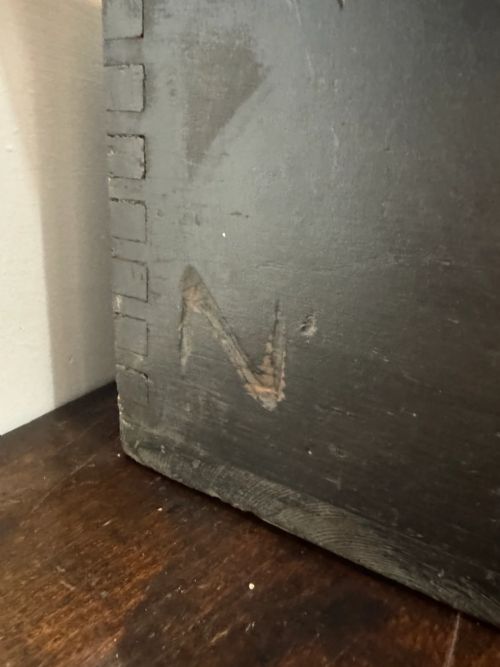 A 19TH CENTURY MARITIME PAINTED PINE CHEST - ADDITIONAL PHOTO 8