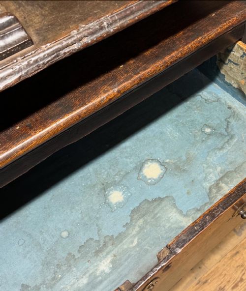 A PROVINCIAL GEORGE III LINEN PRESS WITH SCREW MECHANISM - ADDITIONAL PHOTO 7