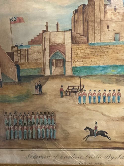 ENGLISH NAVE SCHOOL MILITARY WATERCOLOUR BY JAMES YOUNG OF THE 48TH NORTHAMPTONSHIRE REGIMENT OF FOOT - ADDITIONAL PHOTO 3