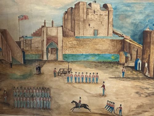 ENGLISH NAVE SCHOOL MILITARY WATERCOLOUR BY JAMES YOUNG OF THE 48TH NORTHAMPTONSHIRE REGIMENT OF FOOT - ADDITIONAL PHOTO 5