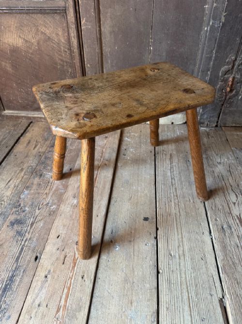Early 19th Century Sycamore and Ash Vernacular Stool