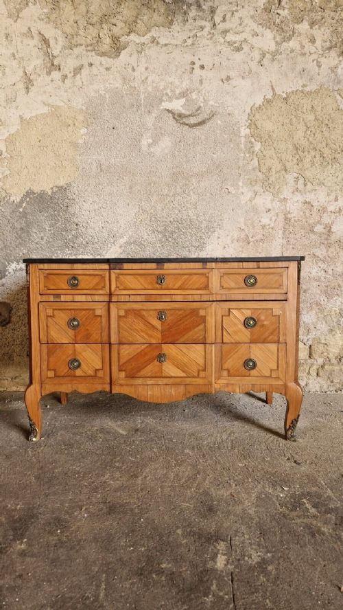 Antique French Chest of Drawers Transition Style Vintage Commode