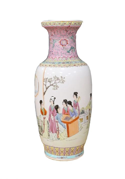 Antique Chinese Vase Famille Rose Dynasty Porcelain