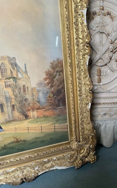 GEORGE DE PARIS 18291911 LARGE ARCHITECTURAL WATERCOLOUR NORWICH CATHEDRAL NORFOLK - ADDITIONAL PHOTO 11