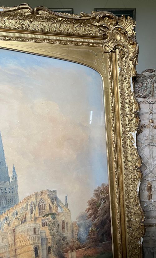 GEORGE DE PARIS 18291911 LARGE ARCHITECTURAL WATERCOLOUR NORWICH CATHEDRAL NORFOLK - ADDITIONAL PHOTO 12