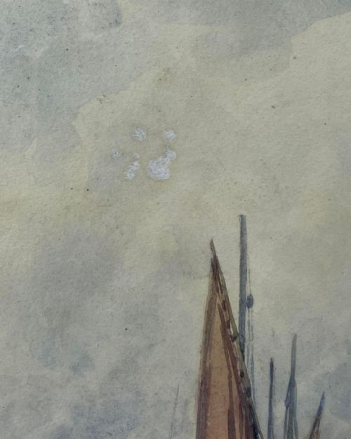 WATERCOLOUR WHITBY HARBOUR NORTH YORKSHIRE BY THOMAS CLAVERING ALDER 18571931 - ADDITIONAL PHOTO 5