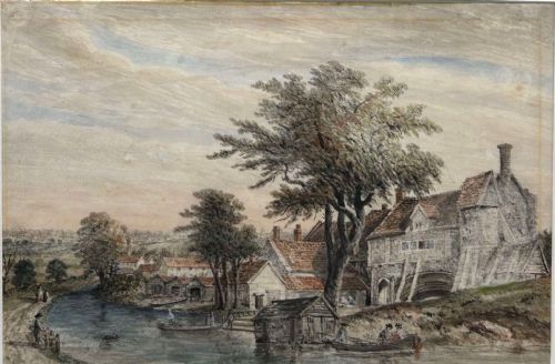 EARLY VICTORIAN PAIR OF RIVERSIDE WATERCOLOURS NORWICH NORFOLK - ADDITIONAL PHOTO 9